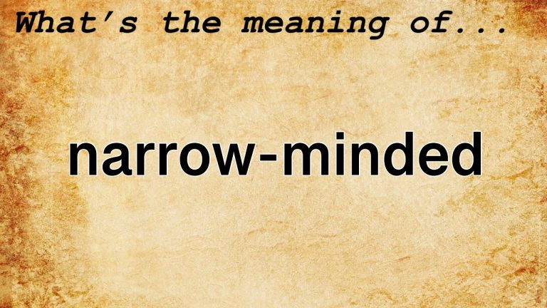 How do you deal with a narrow-minded person?